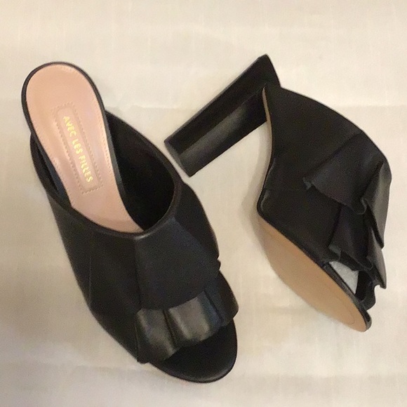 AVEC LES FILLES MALLORY LEATHER HEELS-VELVET - Picture 5 of 8